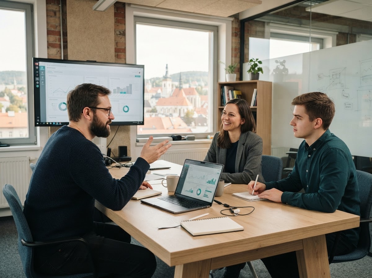Žitoměřec – pracovní prostředí týmu vyvíjejícího analytickou platformu